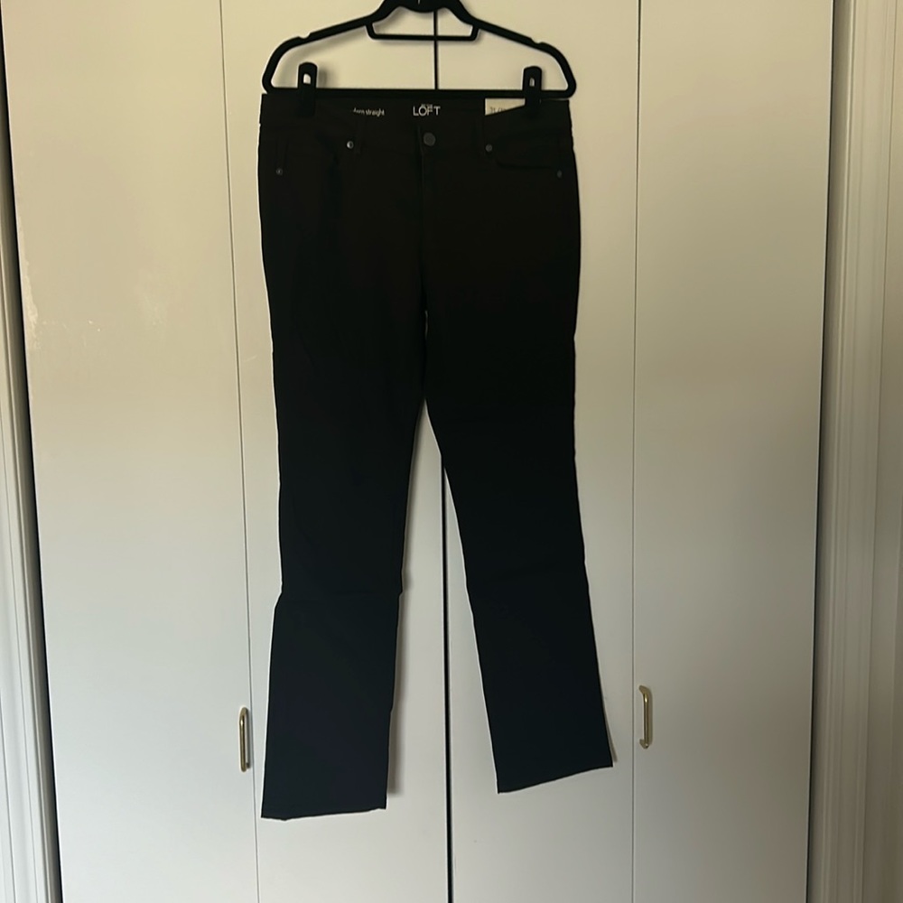 NWT Loft black modern straight jeans